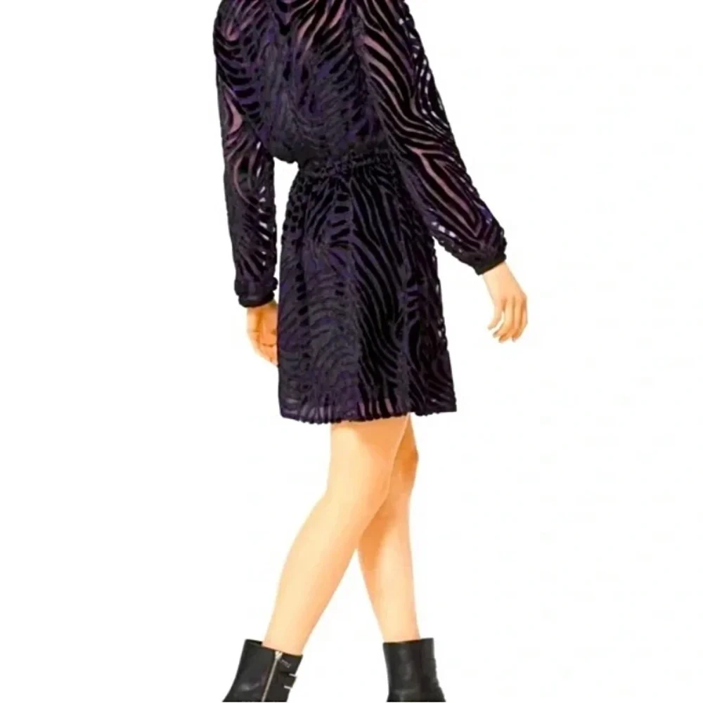 Michael Kors Tiger Velvet Jacquard Dress Size M